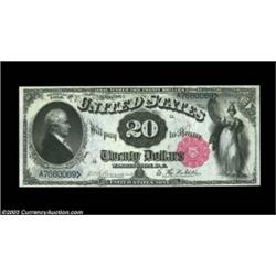 Fr. 140 $20 1880 Legal Tender Gem New. A lovely example that traces its pedigree all the way back to