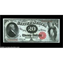 Fr. 147 $20 1880 Legal Tender Gem New. A lovely example of this final $20 Legal. The margins are ful