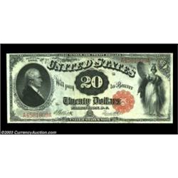 Fr. 147 $20 1880 Legal Tender Very Choice New. A perfect Gem by all standards but centering. The top