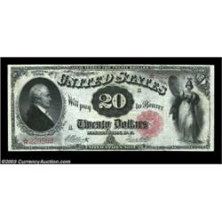 Fr. 147 $20 1880 Legal Tender Choice Very Fine. Only 22 Stars are known for this design type, sevent