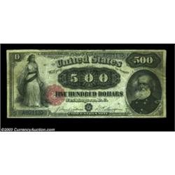 Fr. 185k $500 1880 Legal Tender Fine. One of the more important rarities that CAA has had to offer..