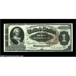 Fr. 220 $1 1886 Silver Certificate Choice New. Bright fresh and original, but too tight across the t