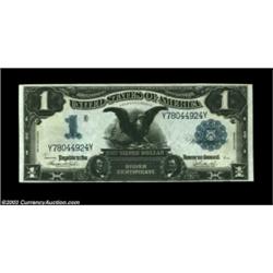 Fr. 233 $1 1899 Silver Certificate Gem New. Crackling fresh, with dark, bold printing and excellent.