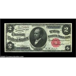 Fr. 245 $2 1891 Silver Certificate Choice New. This lovely Windom Deuce has terrific color, strictly