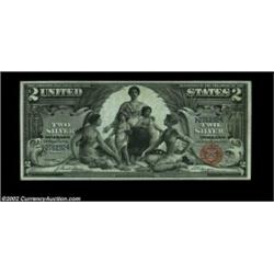 Fr. 248 $2 1896 Silver Certificate CGA Gem Uncirculated 65. A bright Educational deuce with magnetic