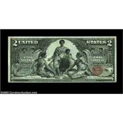 Fr. 248 $2 1896 Silver Certificate Extremely Fine. A decently centered Ed deuce with only light circ