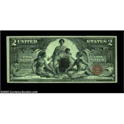 Fr. 248 $2 1896 Silver Certificate Extremely Fine. This $2 Educational has really broad margins and.
