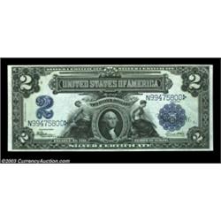 Fr. 258 $2 1899 Silver Certificate Choice About New. The very softest of center folds separates this