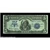 Image 1 : Fr. 278 $5 1899 Silver Certificate Choice About New. A single extremely light center fold is all tha