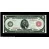 Image 1 : Fr. 840b $5 1914 Red Seal Federal Reserve Note Choice About New. A single light center fold is all t
