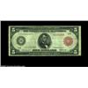 Image 1 : Fr. 842b $5 1914 Red Seal Federal Reserve Note About Very Fine. A very nice example, with strong red