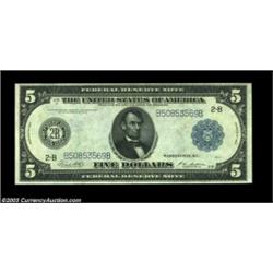 Fr. 851a $5 1914 Federal Reserve Note Gem New. A common note, but a very nice example of the type. W