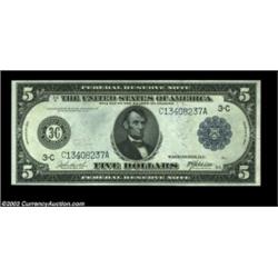 Fr. 852 $5 1914 Federal Reserve Note Choice About New. A real sleeper with under 10 examples known i
