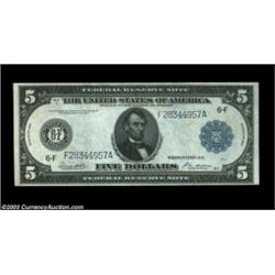 Fr. 867a $5 1914 Federal Reserve Note Gem New. A nice Atlanta Fed, with good paper originality and f