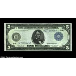 Fr. 874 $5 1914 Federal Reserve Note Gem New. This is a rather scarce Fed number, with only about 25