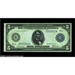 Fr. 880 $5 1914 Federal Reserve Note CGA Gem Uncirculated 66. A scarce Kansas City District Signatur