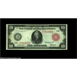 Fr. 893b $10 1914 Red Seal Federal Reserve Note Extremely Fine. A nice XF example with good color. I