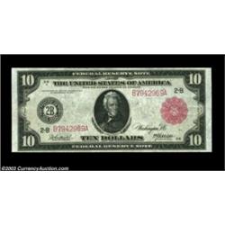 Fr. 893b $10 1914 Red Seal Federal Reserve Note Extremely Fine. Beautifully margined, bright and str
