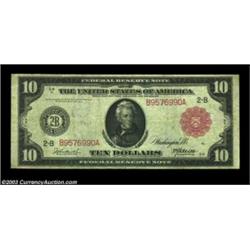 Fr. 893b $10 1914 Red Seal Federal Reserve Note Fine. A nice unmolested example of this relatively c