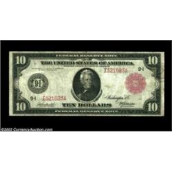 Fr. 900a $10 1914 Federal Reserve Note Red Seal Fine. A scarce Minneapolis District Red Seal Ten, wi