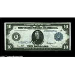 Fr. 907 $10 1914 Federal Reserve Note Very Choice New. This brightly colored and very attractive Bos