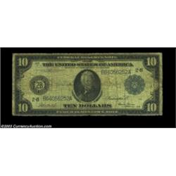 Fr. 909 $10 1914 Federal Reserve Note CGA Very Good 08. About a dozen and a half examples are known.