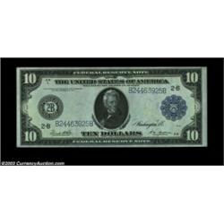 Fr. 911a $10 1914 Federal Reserve Note CGA Gem Uncirculated 66. Broadly margined and bright, with it