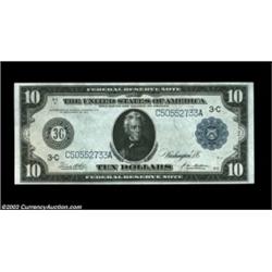 Fr. 915a $10 Federal Reserve Note Very Choice New. The margins, colors and originality of a Superb G