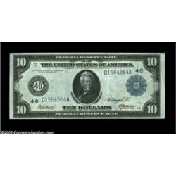 Fr. 916 $10 Federal Reserve Note About New. Broadly margined and attractive as well as quite scarce.