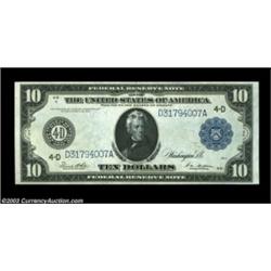 Fr. 919a $10 1914 Federal Reserve Note Superb Gem New. A rather common Fed but in unimprovable condi