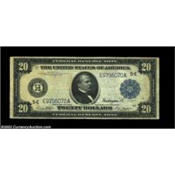 Fr. 983a $20 1914 Federal Reserve Note CGA Very Fine 20. A slightly scarcer Fed, with about two doze