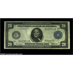 Fr. 996 $20 1914 Federal Reserve Note CGA About Uncirculated 58. Broadly margined and attractive, th
