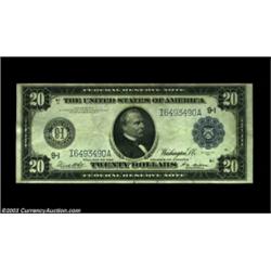 Fr. 999 $20 1914 Federal Reserve Note CGA Extremely Fine 45. A decent-looking note from the always-p
