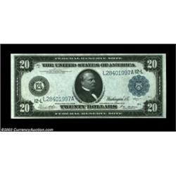 Fr. 1011a $20 1914 Federal Reserve Note Gem New. A lovely San Francisco $20 Fed, with broad, even ma