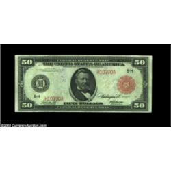 Fr. 1019a $50 1914 Red Seal Federal Reserve Note Very Fine. A bit soft, but well margined and quite.