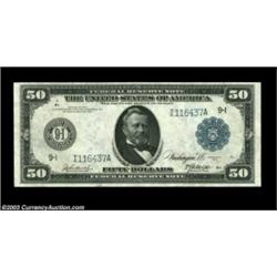 Fr. 1056 $50 1914 Federal Reserve Note About New. Fifty Dollar Minneapolis Feds are truly rare, with