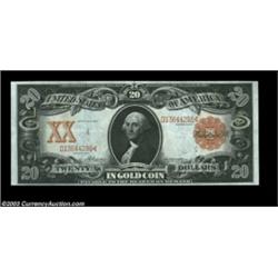 Fr. 1183 $20 1906 Gold Certificate Choice Extremely Fine. Excellent margins, strict paper originalit
