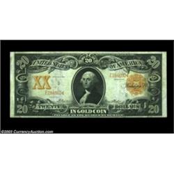 Fr. 1184 $20 1906 Gold Certificate Very Fine. Hugely margined, with bright fresh color. This Napier-