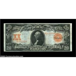 Fr. 1186 $20 1906 Gold Certificate Choice About New. A nice original example that retains much embos