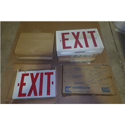 Lot of 7 Exit Signs