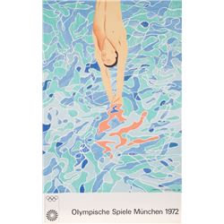 David Hockney, Olympische Spiele Muenchen 1972 (Diver), Poster