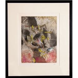 Roberto Matta, From Hom'mere V - (Nous), Etching