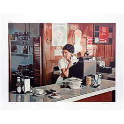 Ralph Goings, One-Eleven Diner, Lithograph