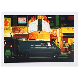 Noel Mahaffey, Night, Times Square from the City Scapes Portfolio, Silkscreen