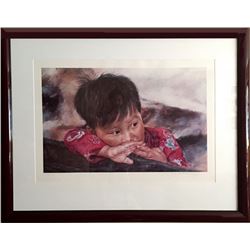 Wai Ming, Little Fishboy, Lithograph