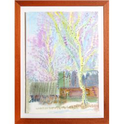 Boris Sveshnikov, April, Watercolor Painting
