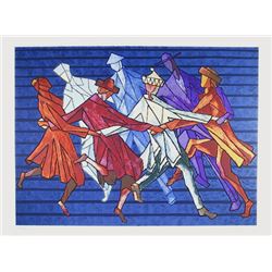 Chaim Goldberg, The Horah Dance, Lithograph