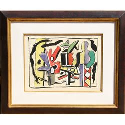 Fernand Leger, L'Artiste dans le Studio, Pochoir Print