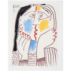 Pablo Picasso, Tete Appuyee sur les Mains II, Lithograph