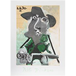 Pablo Picasso, Portrait d'Homme au Chapeau, Lithograph